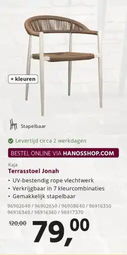 HANOS Kaja terrasstoel jonah aanbieding