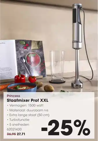 HANOS Princess Staafmixer Prof XXL aanbieding