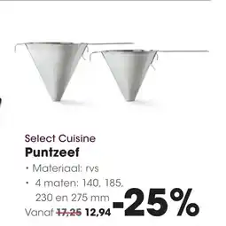 HANOS Select cuisine puntzeef aanbieding