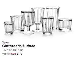 HANOS Serax glazenserie surface aanbieding