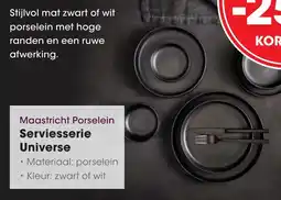 HANOS Maastricht porselein serviesserie universe aanbieding