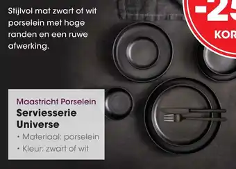 HANOS Maastricht porselein serviesserie universe aanbieding