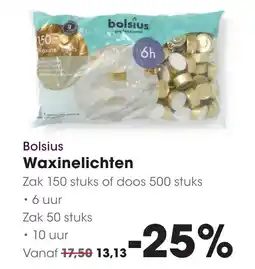 HANOS Bolsius waxinelichten aanbieding