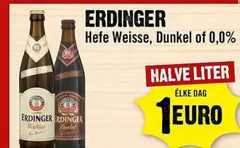 Dirck 3 Erdinger Hefe Weisse, Dunkel Of 0,0% aanbieding