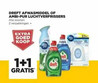 Jumbo Dreft Afwasmiddel Of Ambi-Pur Luchtverfrissers 1+1 Gratis aanbieding