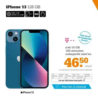 Telecombinatie IPhone 13 128 GB aanbieding
