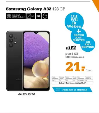 Telecombinatie Samsung Galaxy A32 128 GB aanbieding