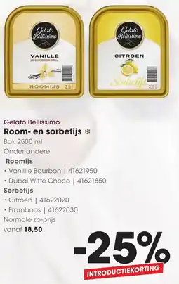 HANOS Gelato Bellissimo Room en Sorbetijs aanbieding