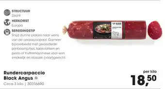 HANOS Rundercarpaccio Black Angus aanbieding