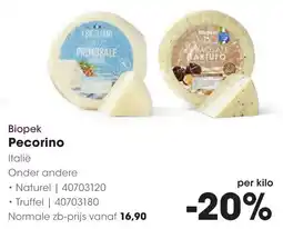 HANOS Biopek Pecorino aanbieding