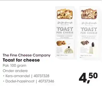 HANOS The Fine Cheese Company Toast for cheese aanbieding