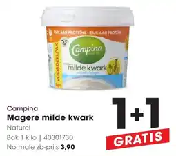 HANOS Campina Magere Milde Kwark aanbieding