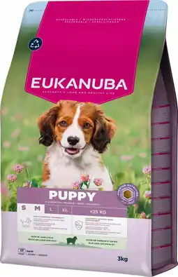Intratuin Eukanuba hondenvoer S / M puppy lam met rijst 3 kg aanbieding