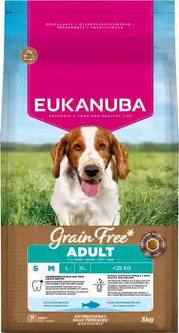 Intratuin Eukanuba hondenvoer S / M adult oceaan vis 3 kg aanbieding