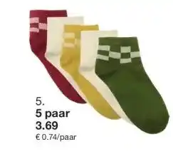 Zeeman Sneaker sokken aanbieding