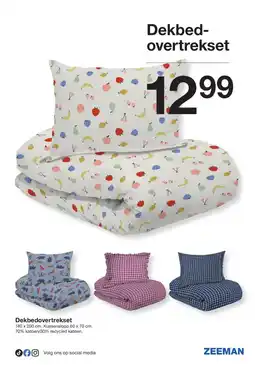 Zeeman Dekbed- overtrekset aanbieding