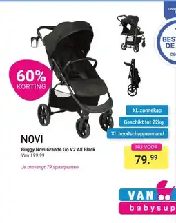 Van Asten BabySuperstore Buggy Novi Grande Go V2 All Black aanbieding