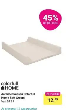 Van Asten BabySuperstore Aankleedkussen Colorfull Home Soft Cream aanbieding