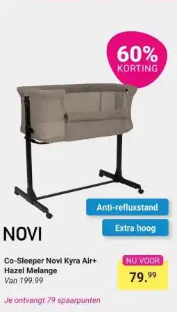 Van Asten BabySuperstore Co-Sleeper Novi Kyra Air+ Hazel Melange aanbieding