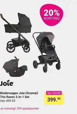 Van Asten BabySuperstore Joie Kinderwagen Joie Chrome2 Trio Raven 3- in-1 Set aanbieding