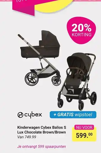 Van Asten BabySuperstore Kinderwagen Cybex Balios S Lux Chocolate Brown/Brown aanbieding