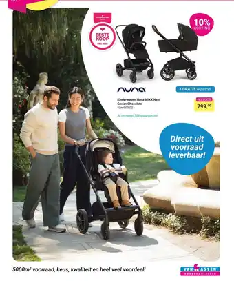 Van Asten BabySuperstore Kinderwagen Nuna MIXX Next Caviar/Chocolate aanbieding