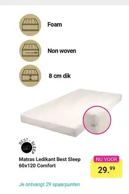 Van Asten BabySuperstore Matras Ledikant Best Sleep 60x120 Comfort aanbieding