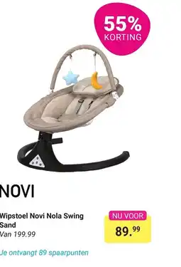 Van Asten BabySuperstore Wipstoel Novi Nola Swing Sand aanbieding