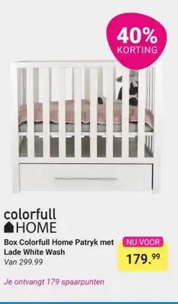 Van Asten BabySuperstore Box Colorfull Home Patryk met Lade White Wash aanbieding
