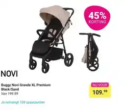 Van Asten BabySuperstore Buggy Novi Grande XL Premium Black/Sand aanbieding