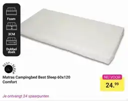 Van Asten BabySuperstore Matras Campingbed Best Sleep 60x120 Comfort aanbieding