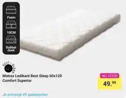 Van Asten BabySuperstore Matras Ledikant Best Sleep 60x120 Comfort Superior aanbieding