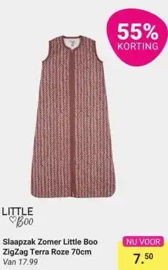 Van Asten BabySuperstore Slaapzak Zomer Little Boo ZigZag Terra Roze aanbieding