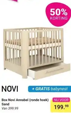 Van Asten BabySuperstore Box novi annabel (ronde hoek) nu voor sand aanbieding