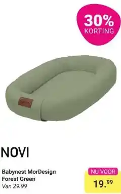 Van Asten BabySuperstore Babynest MorDesign Forest Green aanbieding