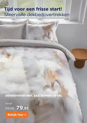 TotaalBED Dekbedovertrek Silk Bombis Pearl | 200 x 200/220 cm aanbieding