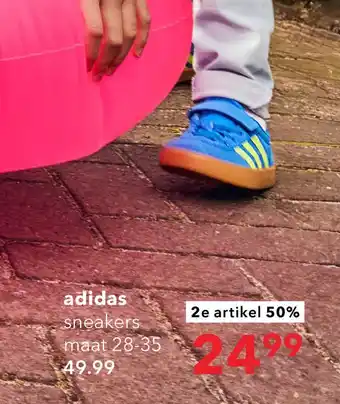 Scapino Adidas VL Court 3.0 meisjes sneakers blauw groen aanbieding