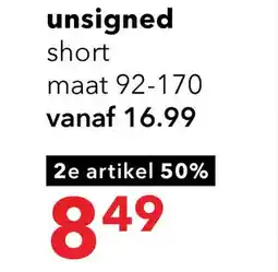 Scapino Unsigned jongens denim short zwart aanbieding