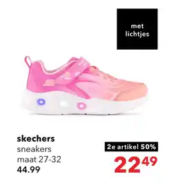 Scapino Skechers S-Lights: Sola Glow meisjes sneakers met lichtjes roze aanbieding