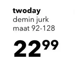 Scapino TwoDay meisjes denim tuinjurk met bloemetjes aanbieding