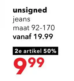 Scapino Unsigned jongens jog denim lichtblauw aanbieding