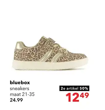Scapino Blue Box meisjes sneakers met panterprint beige goud aanbieding