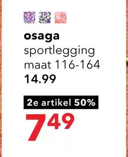 Scapino Osaga meisjes sportlegging met print paars roze aanbieding