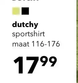 Scapino Dutchy Dry kinder voetbal T-shirt geel blauw aanbieding