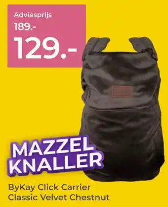 Prenatal ByKay Click Carrier Classic Velvet Chestnut aanbieding