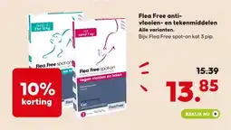 Pets Place Flea Free anti- vlooien- en tekenmiddelen Alle varianten. aanbieding