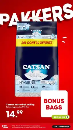 Pets Place Catsan kattenbakvulling aanbieding