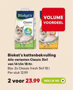 Pets Place Biokat's kattenbakvulling aanbieding