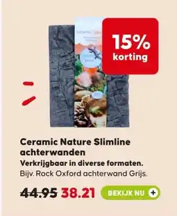 Pets Place Ceramic Nature Slimline achterwanden aanbieding