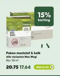 Pets Place Pokon meststof & kalk aanbieding